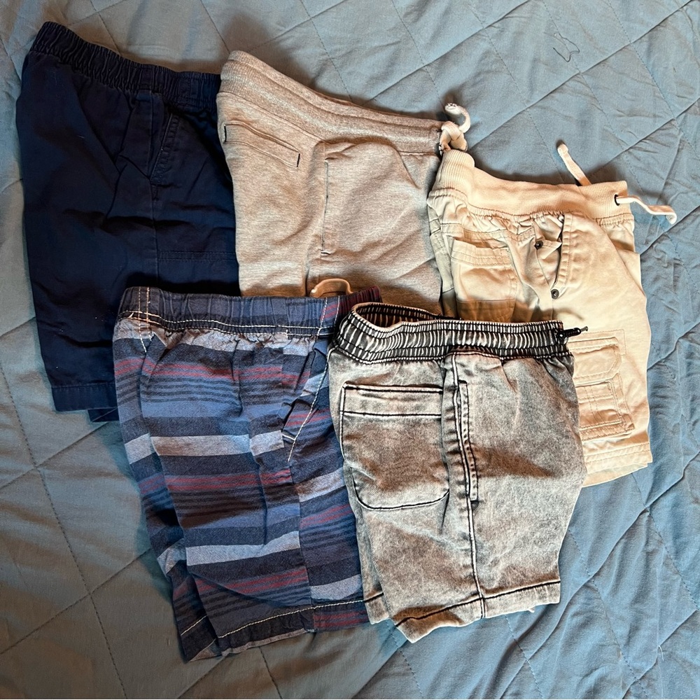 Stylish Kids' Shorts Collection - Blue, Gray, Tan